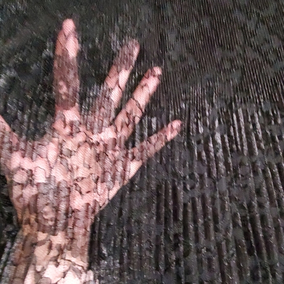 Ideology Black lace skirt pleated side zipper sz.6 - Picture 3 of 7